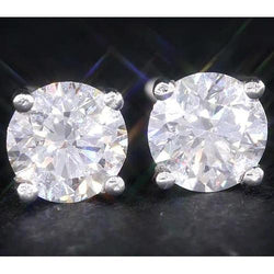 Diamanten studs 2 karaat witgoud