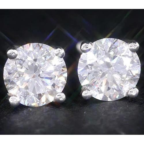 Diamanten studs 2 karaat witgoud - harrychadent.nl