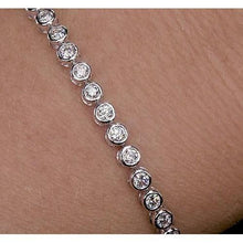 Afbeelding in Gallery-weergave laden, Diamanten tennisarmband 6 karaats bezelset sieraden F Vs1 - harrychadent.nl
