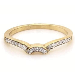 Diamanten trouwring 0,75 karaat dames geel goud 14K sieraden