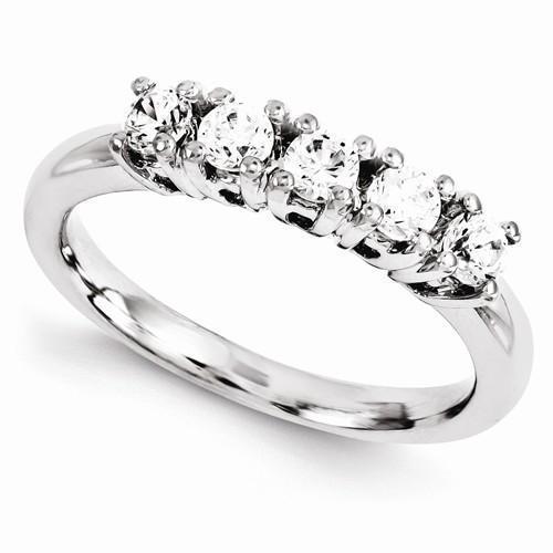 Diamanten verlovingsband 0,75 karaat dames sieraden wit goud 14K - harrychadent.nl