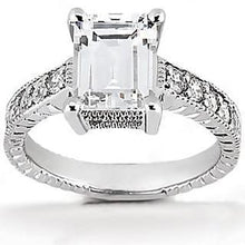 Afbeelding in Gallery-weergave laden, Diamanten verlovingsring 1,50 ct. Vintage stijl wit goud 14K - harrychadent.nl
