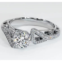 Afbeelding in Gallery-weergave laden, Diamanten verlovingsring 1,75 karaat gedraaide schachtstijl - harrychadent.nl

