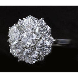 Diamanten verlovingsring 3.80 karaat antieke stijl vrouwen sieraden