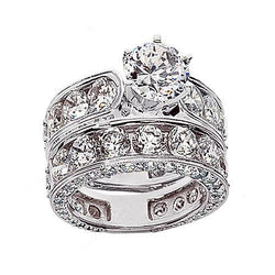 Diamanten verlovingsring Band Set Gouden Fancy Ring 8,50 karaat