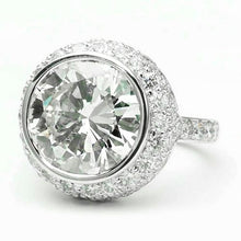 Afbeelding in Gallery-weergave laden, Diamanten verlovingsring Halo Ring 3,34 karaat ronde diamanten witgoud 14K sieraden - harrychadent.nl
