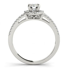 Afbeelding in Gallery-weergave laden, Diamanten verlovingsring Halo Split Shank sieraden 1,35 karaat WG 14K - harrychadent.nl
