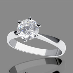 Diamanten verlovingsring Nieuw 14K witgoud 1,25 karaat Solitaire