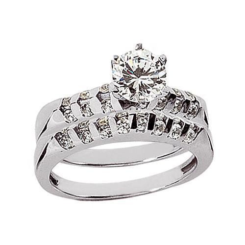 Diamanten verlovingsring band set 2,01 karaat wit goud 14K - harrychadent.nl