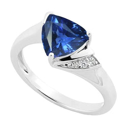 Diamanten verlovingsring biljoen diepblauwe saffier 1,75 karaat