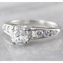 Afbeelding in Gallery-weergave laden, Diamanten verlovingsring geaccentueerd 1,50 karaat witgoud 14K sieraden - harrychadent.nl
