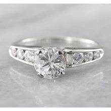 Afbeelding in Gallery-weergave laden, Diamanten verlovingsring geaccentueerd 1,50 karaat witgoud 14K sieraden - harrychadent.nl
