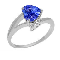 Diamanten verlovingsring hart lichtblauw saffier 2,25 karaat
