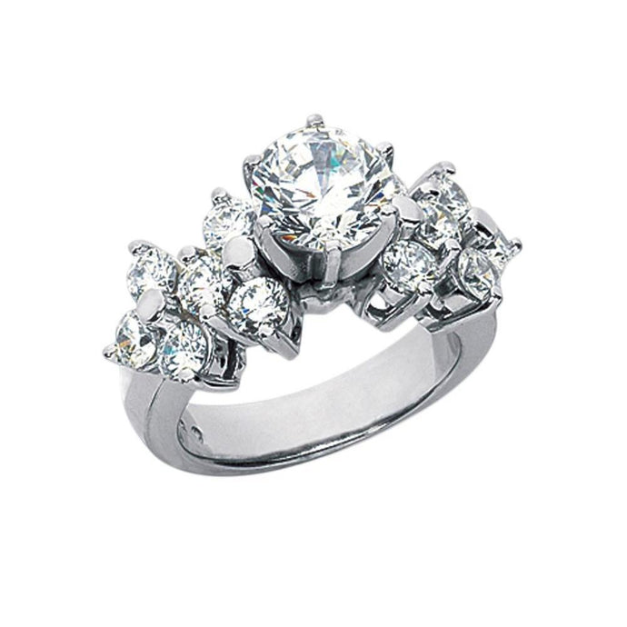 Diamanten verlovingsring wit goud 14K 3,30 karaat Nieuw - harrychadent.nl