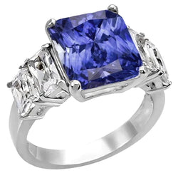 Diamantring Met Saffier