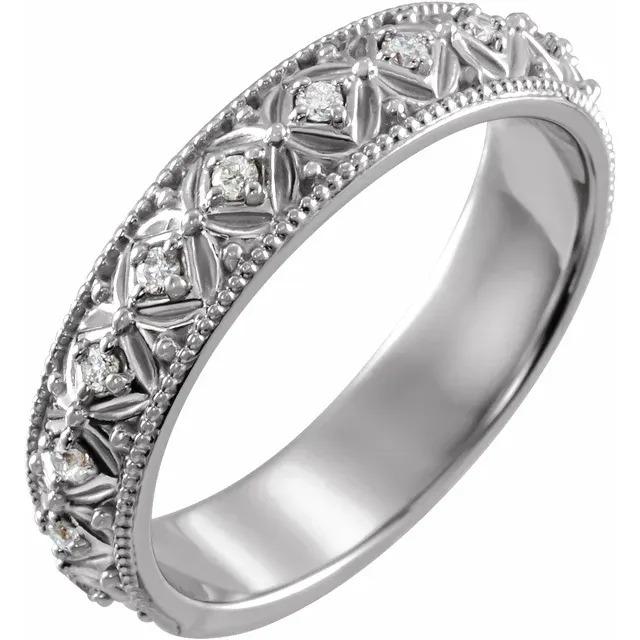 Diamond Comfort Fit trouwring 1.20 karaat vintage stijl sieraden