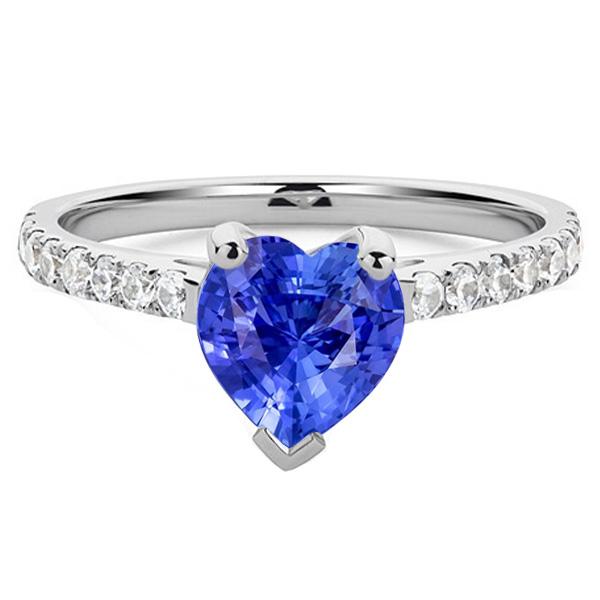 Diamond Engagement Srilanka Sapphire Ring Jacobsschelp Set Accenten 3 karaat - harrychadent.nl