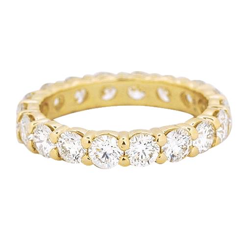 Diamond Eternity trouwring 3.60 karaat geel gouden sieraden Nieuw - harrychadent.nl