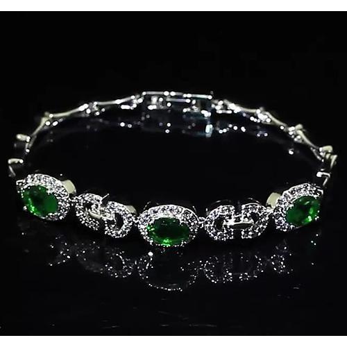 Diamond Green Emerald Bangle Dames 20 karaat karaat sieraden - harrychadent.nl