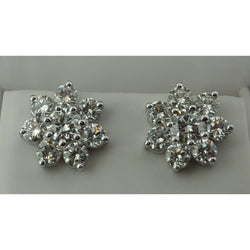 Diamond Halo Stud Oorbellen 5 karaat merk witgoud vrouwen G Vs1 ronde