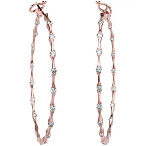 Diamond Inside/Outside Hoop Earrings 14K Rose Gold - harrychadent.nl