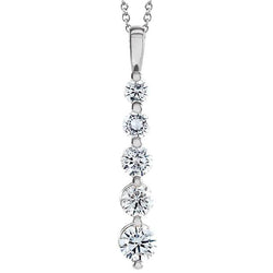 Diamond Journey hanger 4,10 karaat dames sieraden wit goud 14K