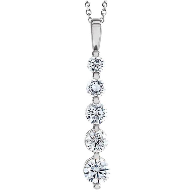 Diamond Journey hanger 4,10 karaat dames sieraden wit goud 14K - harrychadent.nl