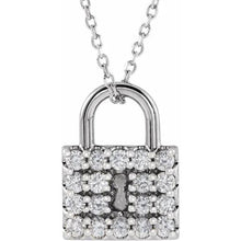 Afbeelding in Gallery-weergave laden, Diamond Lock hanger 0,90 karaat F Vs1 sieraden - harrychadent.nl

