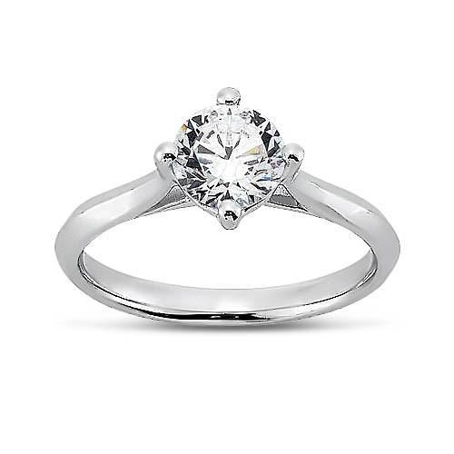 Diamond Solitaire Ring 1.51 karaat griffenzetting wit goud 14K - harrychadent.nl