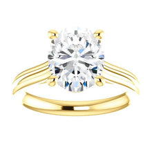 Afbeelding in Gallery-weergave laden, Diamond Solitaire Ring 5 karaat dames geel gouden sieraden Nieuw - harrychadent.nl
