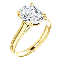 Afbeelding in Gallery-weergave laden, Diamond Solitaire Ring 5 karaat dames geel gouden sieraden Nieuw - harrychadent.nl
