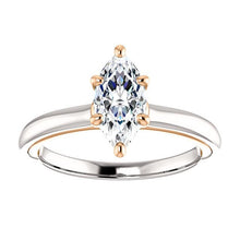 Afbeelding in Gallery-weergave laden, Diamond Solitaire Ring Marquise Cut 1 Carat Two Tone Dames Sieraden - harrychadent.nl
