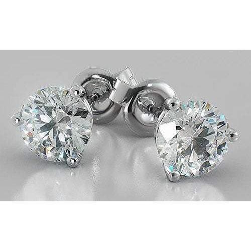 Diamond Solitaire Stud Oorbellen 1,50 karaat witgoud 14K sieraden Nieuw - harrychadent.nl