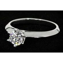Afbeelding in Gallery-weergave laden, Diamond Solitaire ronde belofte ring 1 karaat witgoud 14K - harrychadent.nl
