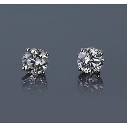 Diamond Stud Earring 1,20 karaat witgoud 14K ronde F Vs1