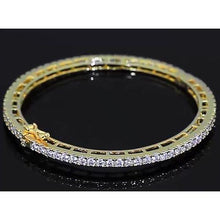 Afbeelding in Gallery-weergave laden, Diamond Women Bangle 4 karaat geel goud 14K sieraden Nieuw - harrychadent.nl
