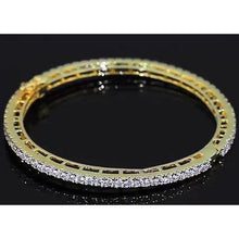 Afbeelding in Gallery-weergave laden, Diamond Women Bangle 4 karaat geel goud 14K sieraden Nieuw - harrychadent.nl
