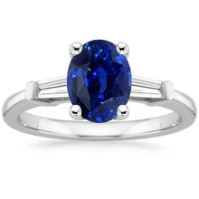 Afbeelding in Gallery-weergave laden, echte oval diamant 3karaat ring vooraanzicht
