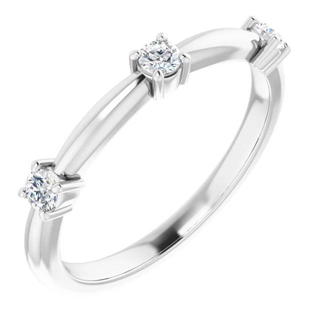 Drie stenen diamanten ring 0,90 karaat 14K witgouden sieraden - harrychadent.nl