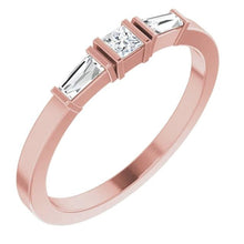 Afbeelding in Gallery-weergave laden, Drie-stenen diamanten ring 1,10 karaat rosé goud 14K sieraden - harrychadent.nl
