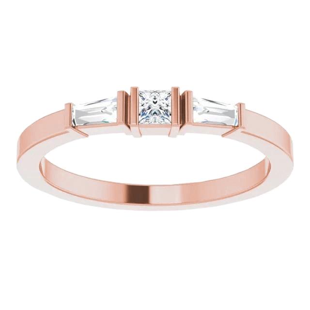Drie-stenen diamanten ring 1,10 karaat rosé goud 14K sieraden - harrychadent.nl