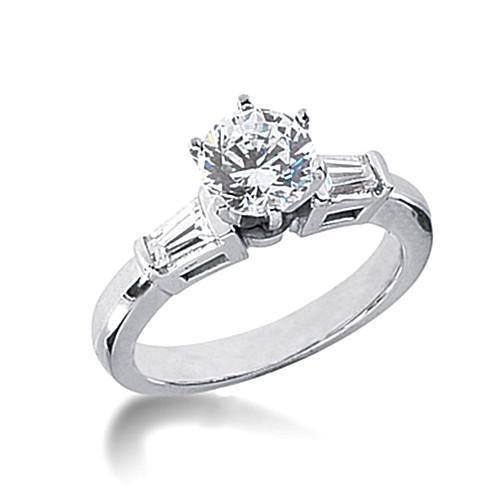 Drie stenen ring diamanten ring 1,85 ct witgoud 14K nieuwe prong set - harrychadent.nl
