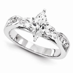 Drie stenen stijl diamanten verlovingsring 1.58 karaat Nieuw