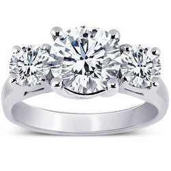 Drie Stenen 1,70 Karaat Echt Diamanten Jubileumring Goud Wit 14K