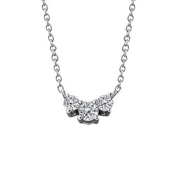Drie Stenen 2,00 Karaat Echt Diamanten Hanger Ketting Lady White Gold 14K