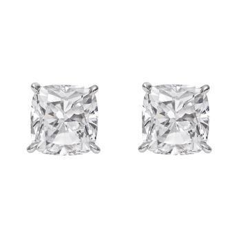 Eagle Claws Cushion Cut Echt Diamond Stud Earring Gouden Sieraden Prong Set