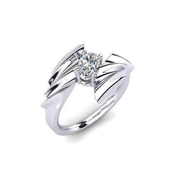 Echt Diamant 0,75 Karaat Solitaire Verlovingsring Wit Goud 14K