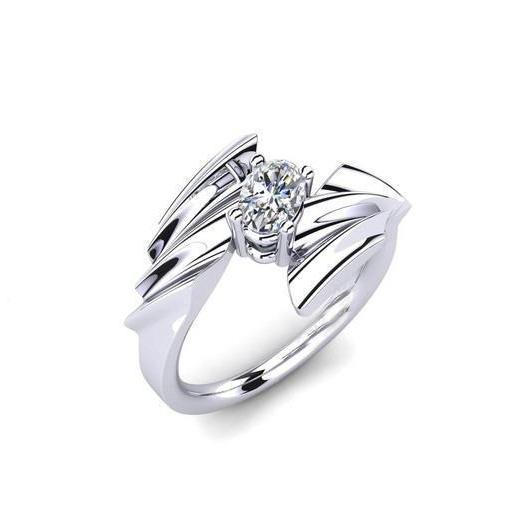 Echt Diamant 0,75 Karaat Solitaire Verlovingsring Wit Goud 14K
