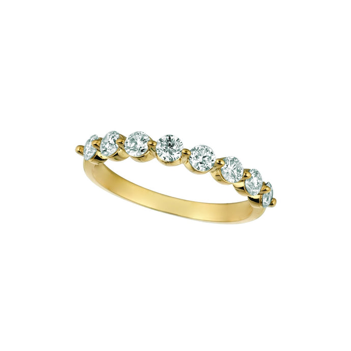Echt Diamant Halve Eeuwigheid Band 0,75 Karaat Geel Goud 14K
