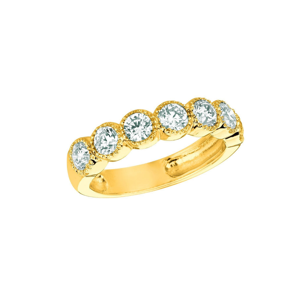 Echt Diamant Halve Eeuwigheid Band 1,40 Karaat 14K Geel Goud